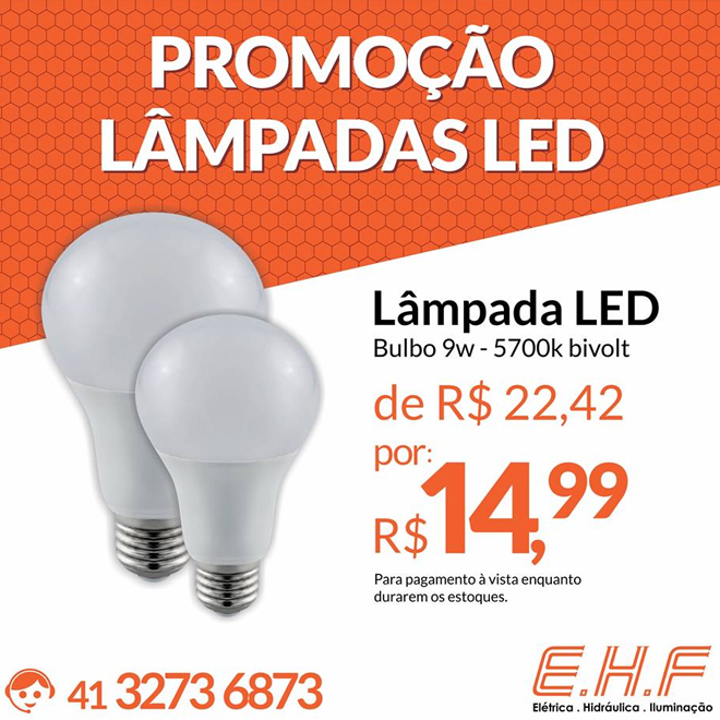 Modelo: Lâmpada LED bulbo 9w - 5700k bivolt